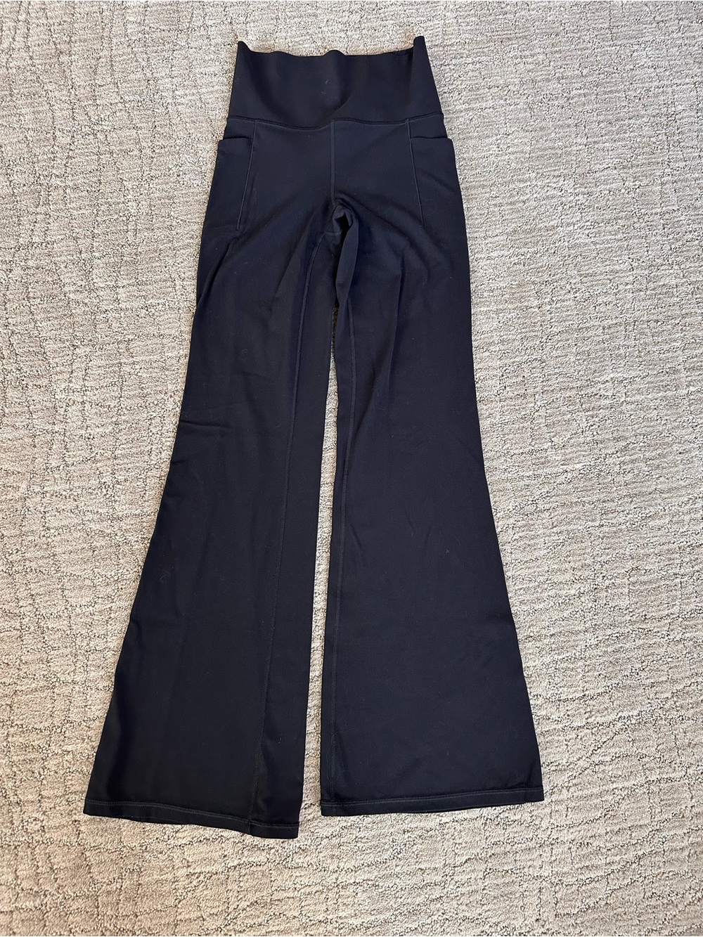 Athleta XS Black Flared Leggings with High Waist